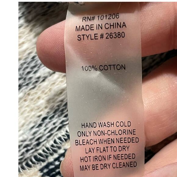 Soft Surroundings Womens Small Mariana Nautical Striped Terry Knit Tunic Sweater - Picture 9 of 10